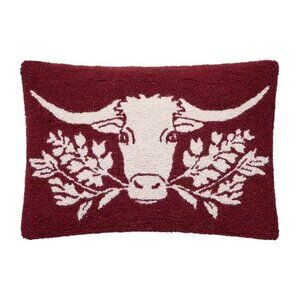 Longhorn Hook Pillow - Junk Gypsy NEW